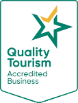 Group walking tour in Melbourne with city skyline background.
